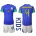 Brasil Marquinhos #4 Bortedraktsett Barn VM 2022 Kortermet (+ Korte bukser)